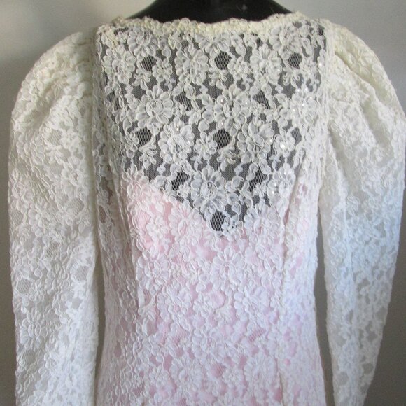 Vintage Eugene Alexander White Formal Gown - Picture 2 of 14